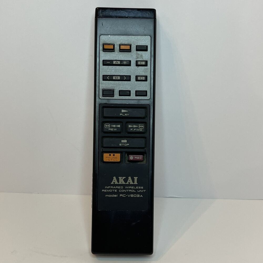 AKAI Remote RC-V603A Vintage IR Remote Control *TESTED & Works*